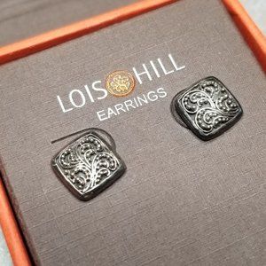Lois Hill Filigree Stud 925 Sterling Silver Earrings